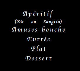 MENU JOURNEE DE LA FEMME